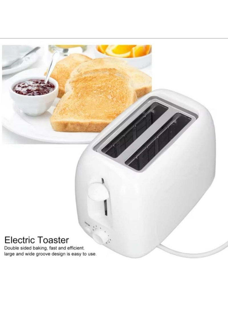 Denx 2-Slice Bread Toaster, 650 Watts, White - Image 3
