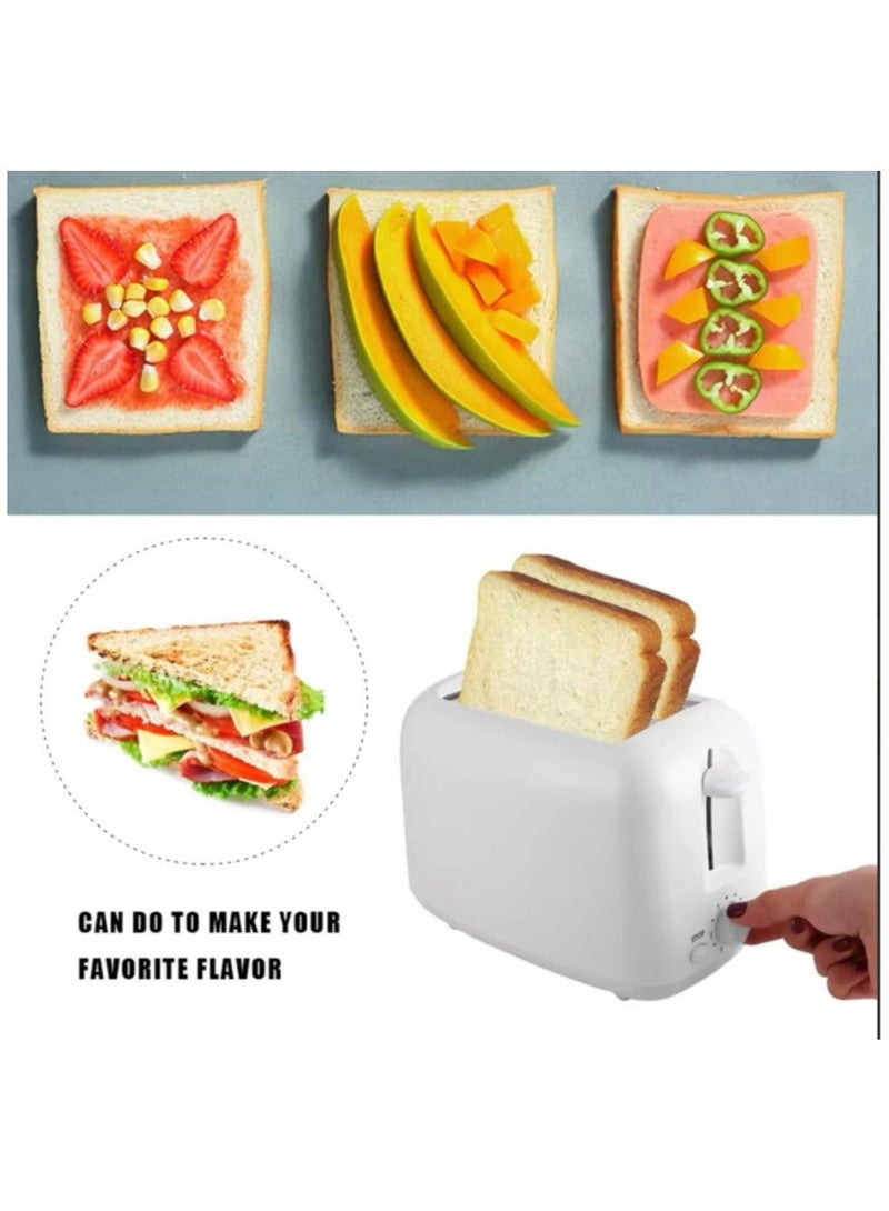 Denx 2-Slice Bread Toaster, 650 Watts, White - Image 4