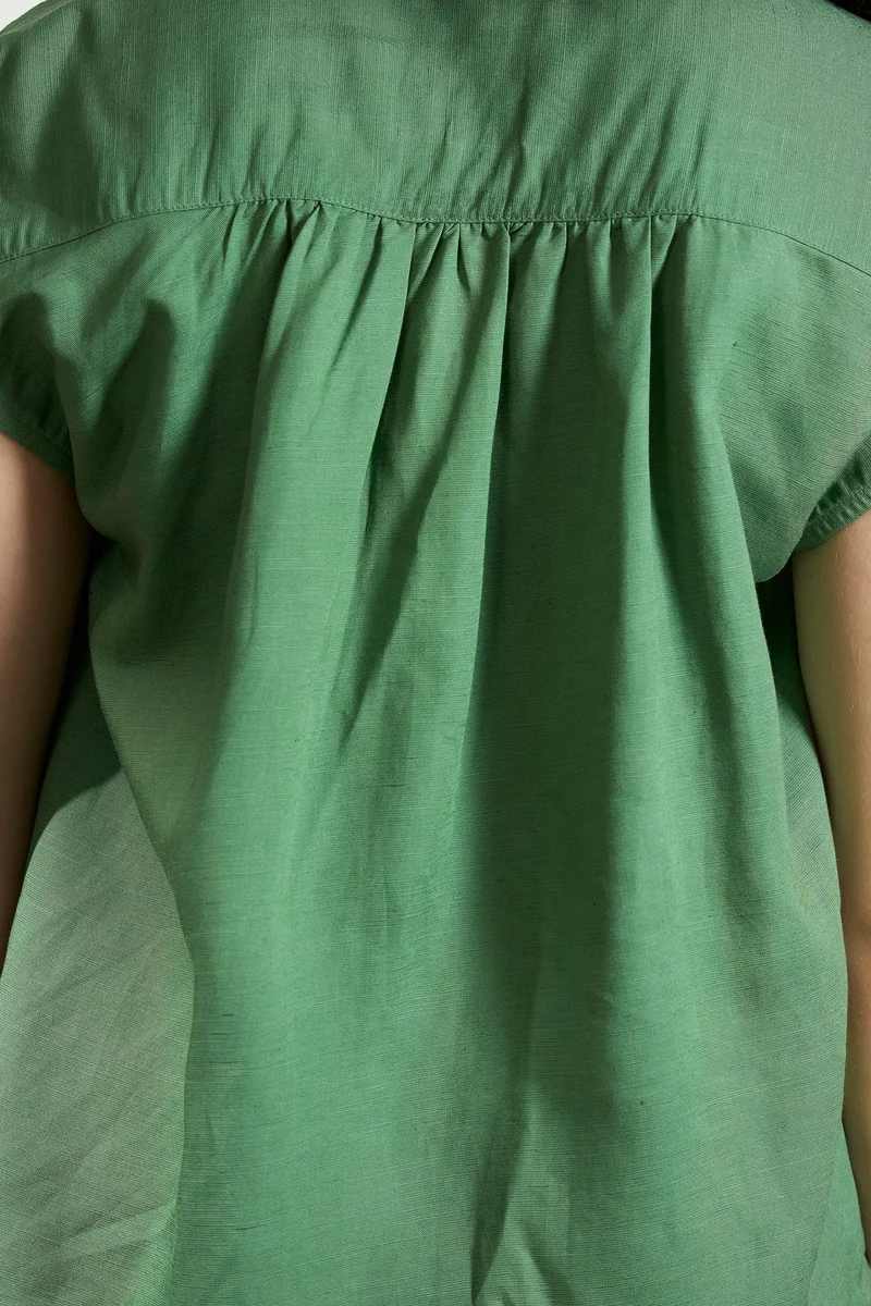 Virgio  VIRGIO Linen Collared Top for Women | Best Price UAE
