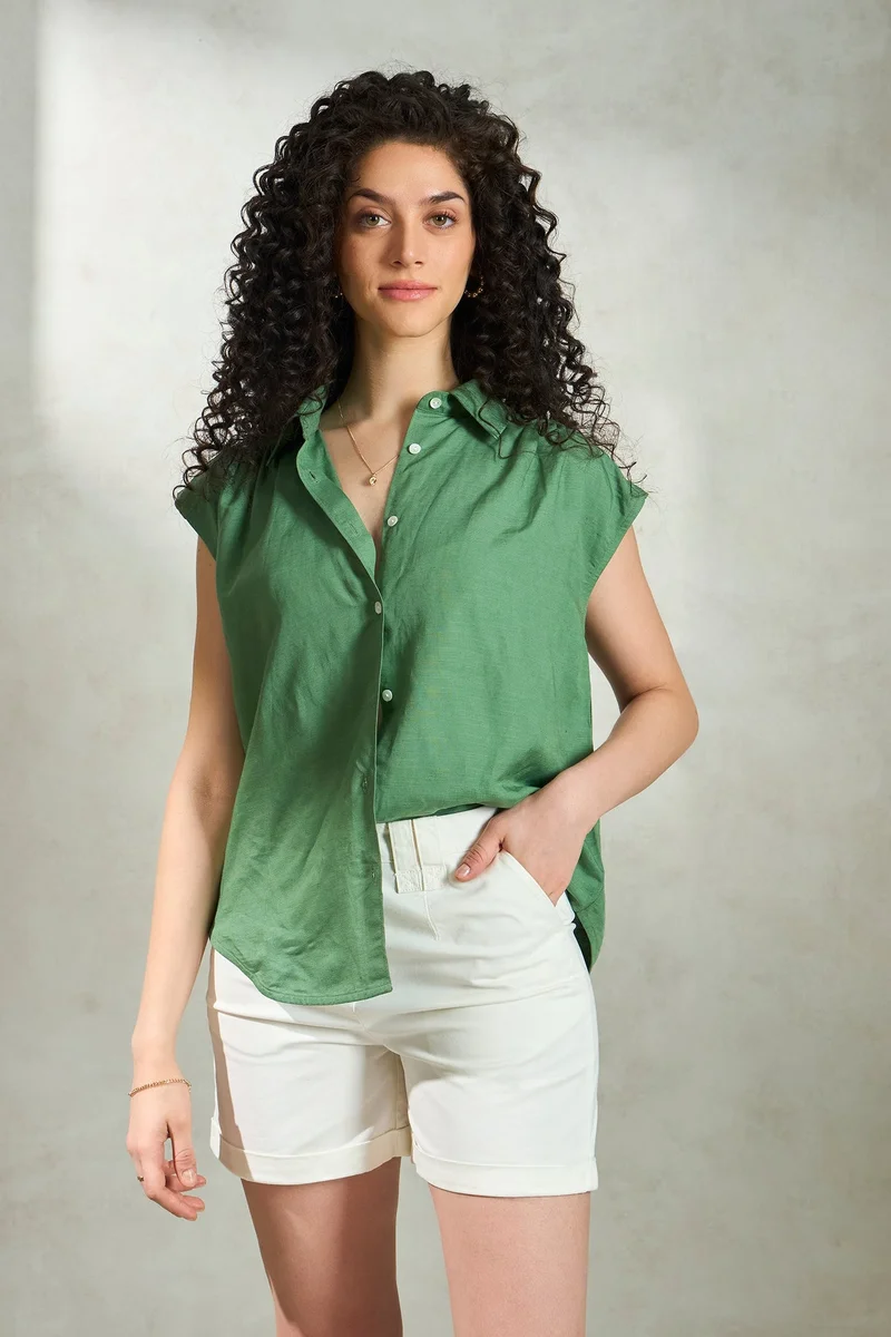 Virgio VIRGIO Linen Collared Top