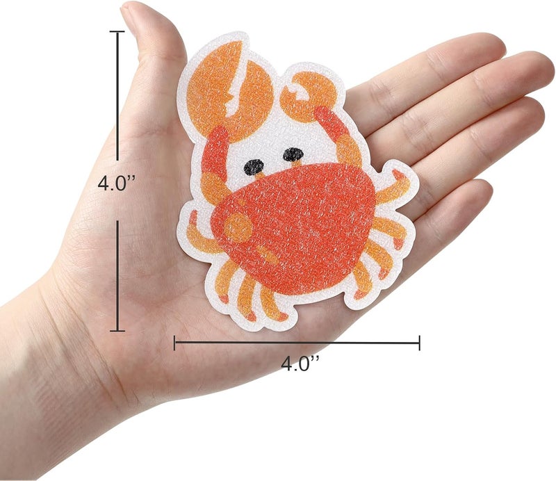 Secopad Non Slip Bathtub Stickers, 20pcs Submarine Sea Creature Adhesive Kids Anti Slip Decal Treads for Shower and Bath Tub with Premium Scraper - Image 4