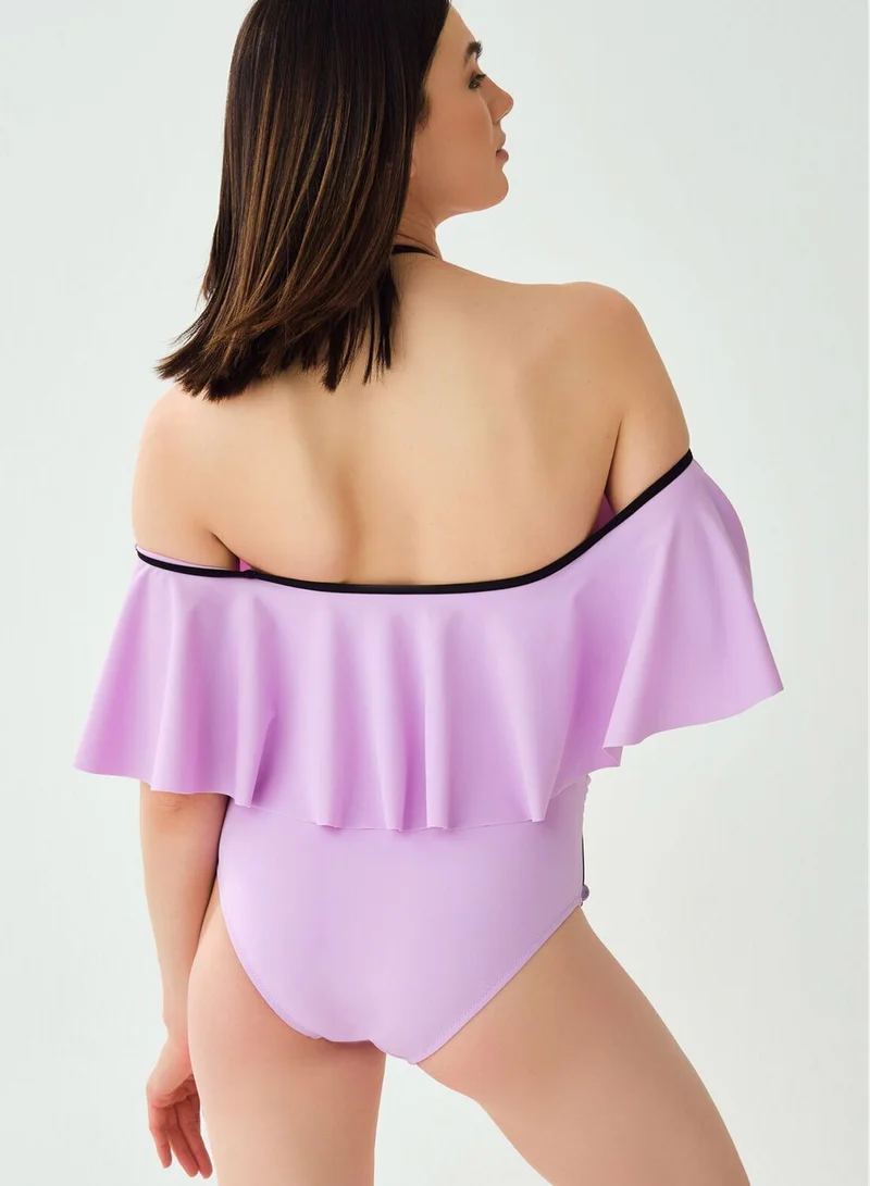 dagi Halter Neck High Leg Swimsuit