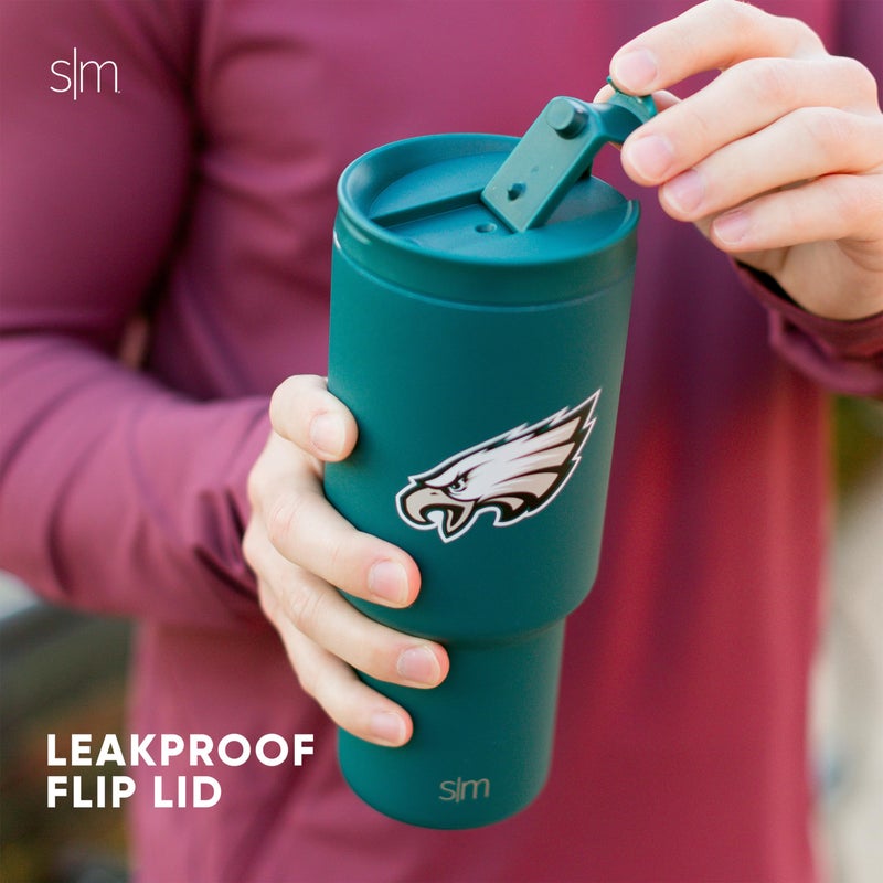 Simple Modern Officially Licensed NFL New England Patriots 30 oz Tumbler with Flip Lid and Straws Insulated Cup Stainless Steel Gifts for Men Women Trek Collection New England Patriots - Image 4