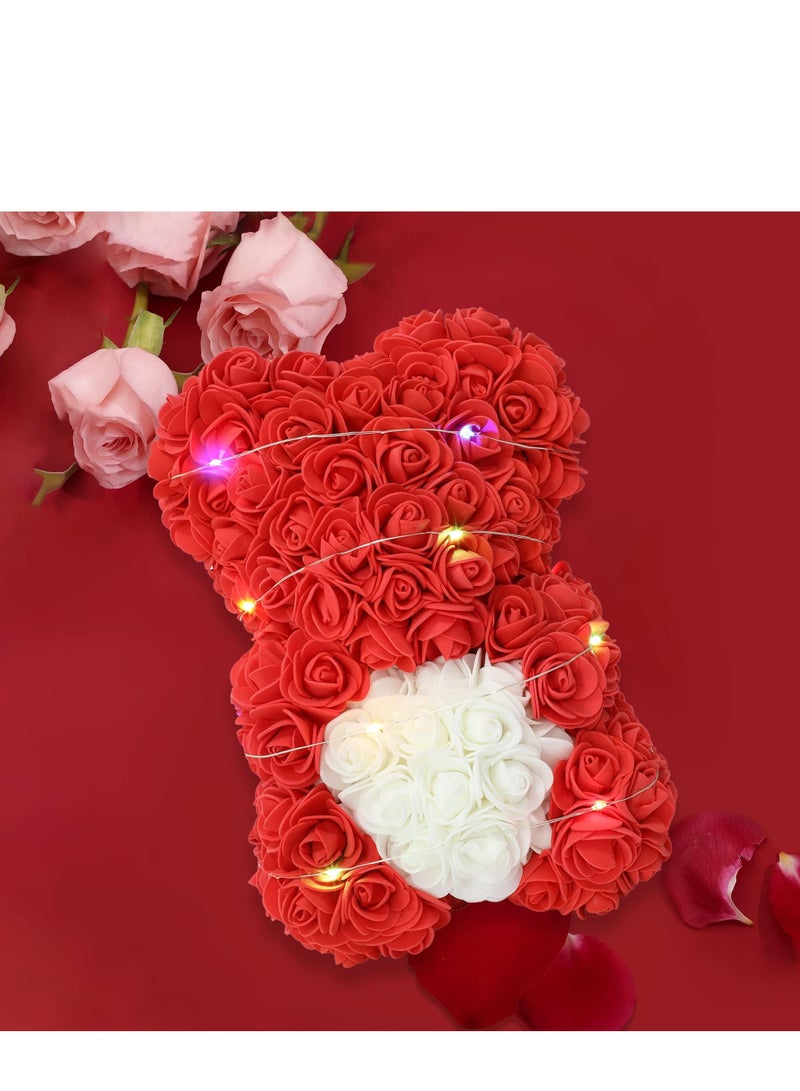 Y&D Rose Teddy Bear, Bear Gifts for Mom Girlfriends Wife, with Box Wedding,Valentines,Anniversary, Birthday,Bridal Shower etc Girls & Women (Red) - Image 4