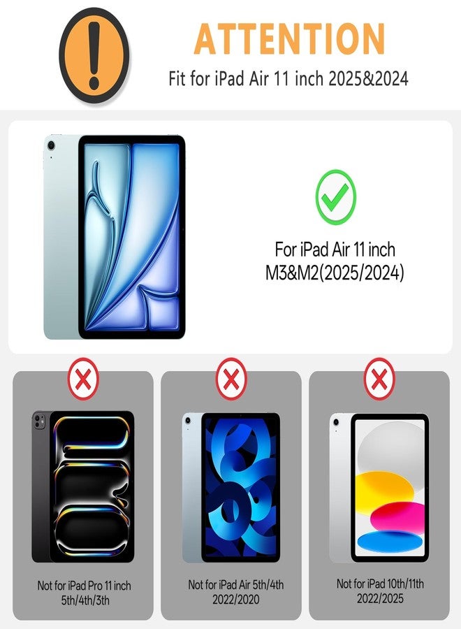 OMOTON Privacy Screen Protector for iPad Air 11 inch M3 M2 (7th&6th Generation, 2025/2024), Anti-Spy Tempered Glass with Easy Installation Tray, Case Friendly, Compatible with Apple Pencil, 2 Pack - Image 2