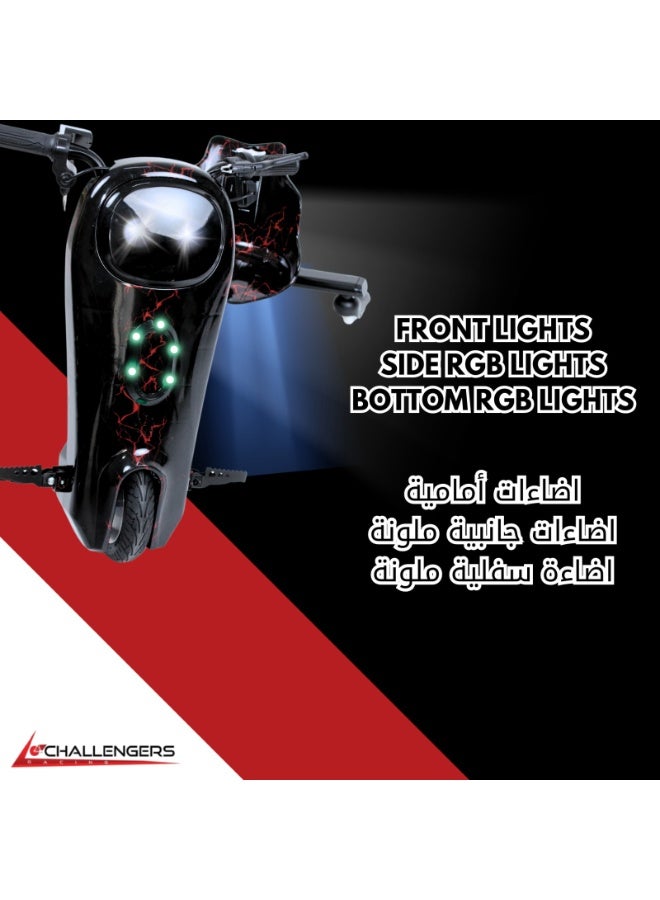 Challenger 36V big Drift Scooter with Helmet and Protective Gear - Image 2