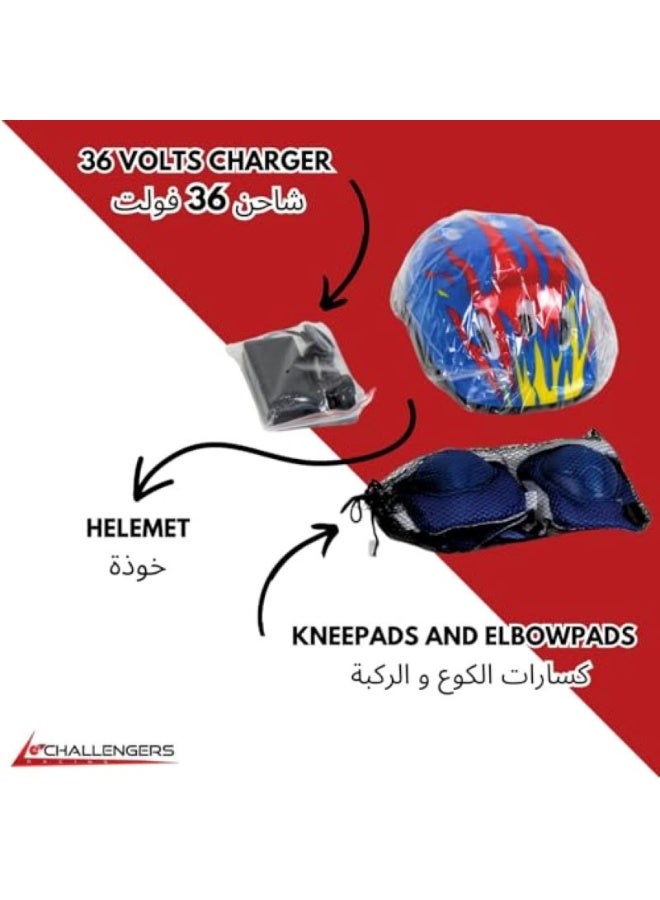 Challenger 36V big Drift Scooter with Helmet and Protective Gear - Image 5