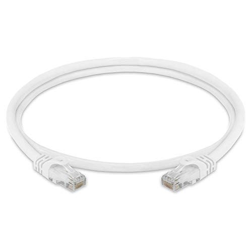 Cmple - RJ45 Cat-6 Ethernet Patch Internet Cable, High Speed Cat6 Network Cable 10 Gigabit, Cat 6 Ethernet LAN Cord with Gold Plated RJ45 Connectors - 3 Feet White - Image 2