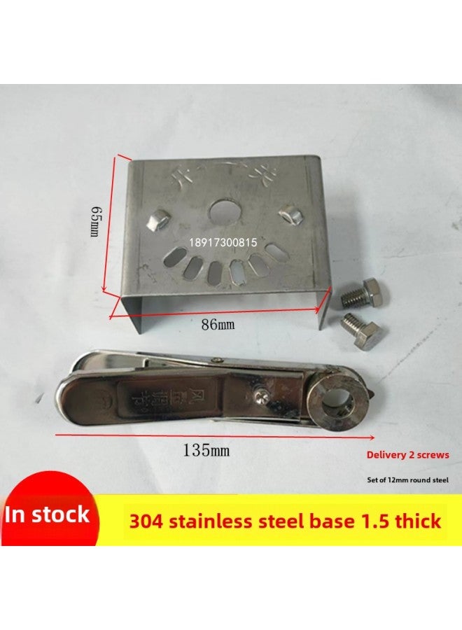 Loquat 304 Stainless Steel Air Valve Actuator Air Volume Manual Fan-shaped Valve Actuator Pressure Nozzle Disc Regulating Valve Anti-handle-Color:304 Stainless Steel Handle + Square Base 1.5  - Image 1