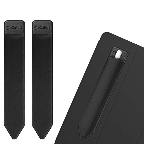 cellet Stylus Pen Holder Elastic Pocket Sleeve 3M Adhesive Sticky Back Compatible with Apple iPad, iPad mini, iPad Air, iPad Pro, Tablets and More (2-Pack Stylus Holder) - Image 1