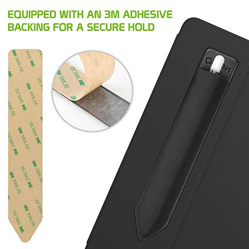 cellet Stylus Pen Holder Elastic Pocket Sleeve 3M Adhesive Sticky Back Compatible with Apple iPad, iPad mini, iPad Air, iPad Pro, Tablets and More (2-Pack Stylus Holder) - Image 5