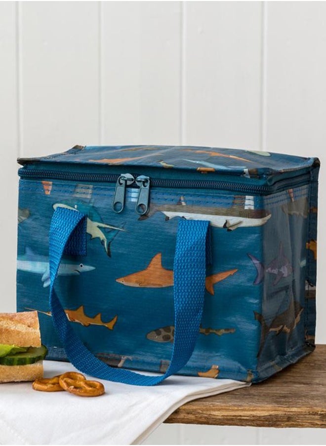 Rex London Sharks Insulated Lunch Bag – Ocean-Themed Kids Lunch Bag for Boys and Girls – Insulated and Water-Resistant with Carry Handle - Image 1