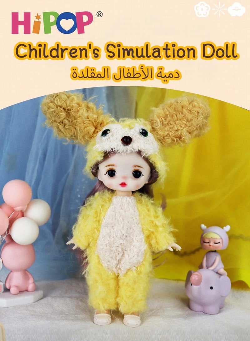 HIPOP Four Pack Dressable Doll Set, Doll Girl,17CM Simulation Exquisite Plush Toy,Birthday Gift - Image 3