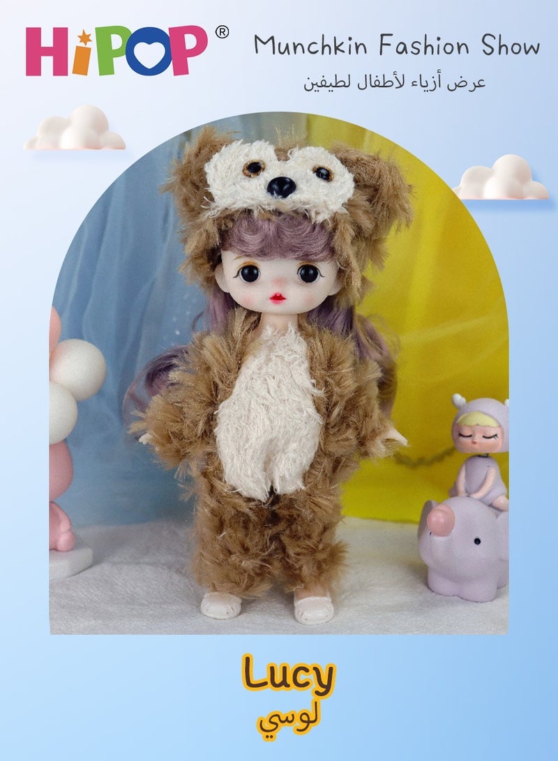 HIPOP Four Pack Dressable Doll Set, Doll Girl,17CM Simulation Exquisite Plush Toy,Birthday Gift - Image 5