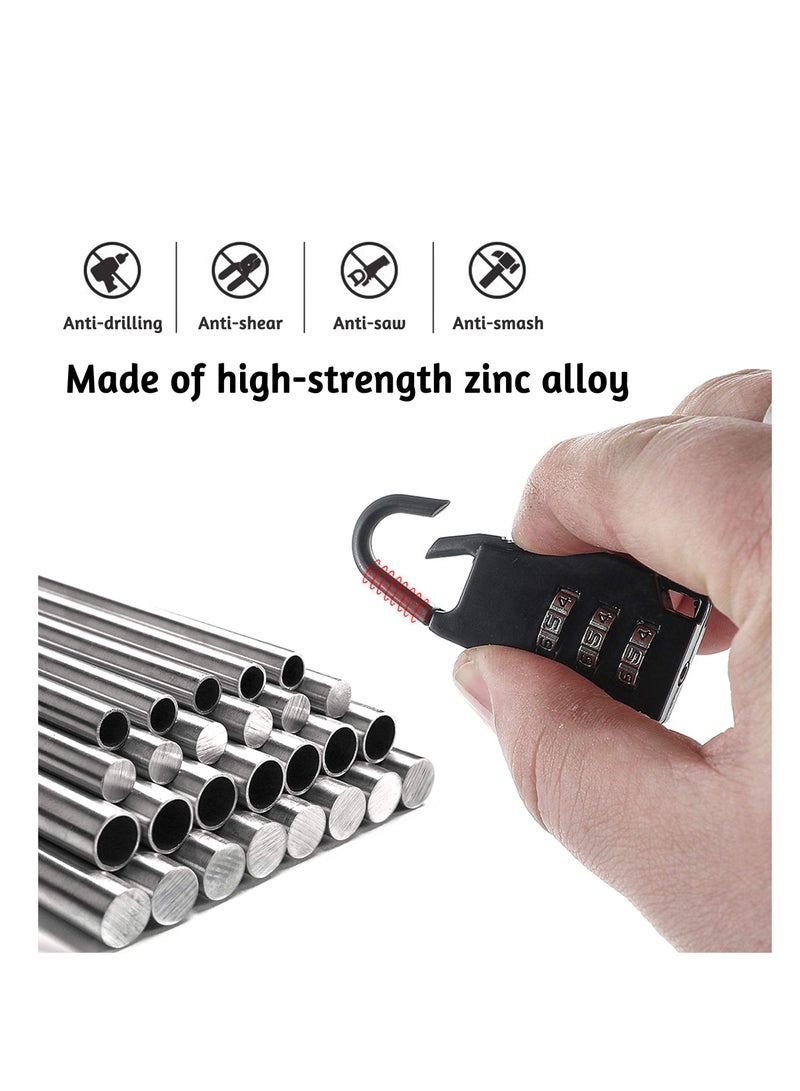 SOLARAE Luggage Locks, Password Travel Lock 3 Digit Sliding Colour Combination Padlocks for Travel Bag Suitcases Backpacks Storage Cabinets (6 Colors) - Image 2