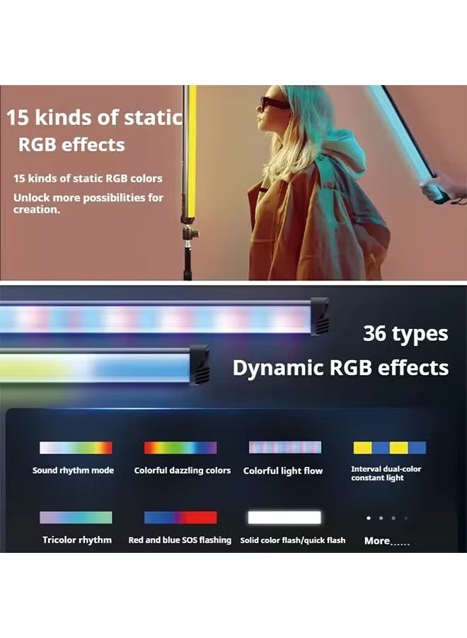 نيوير مصباح فيديو محمول باليد NEEWER SL50 RGB Fill Light مصباح تصوير فوتوغرافي عصا إضاءة مغناطيسية محمولة لالتقاط صور السيلفي والتصوير المباشر والتدوين - Image 5