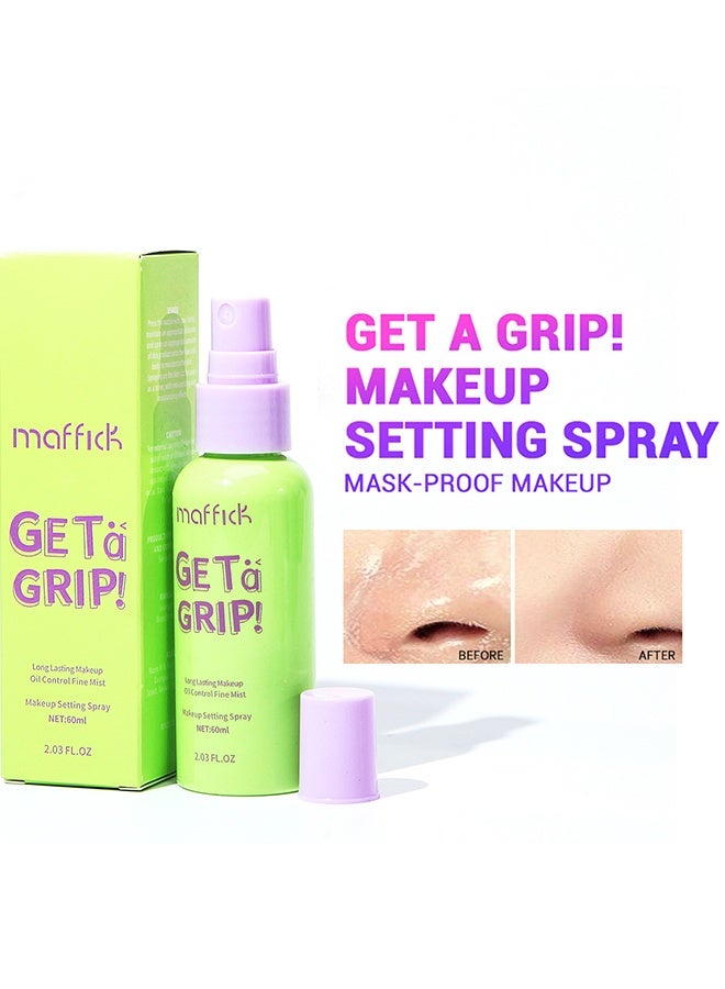 مافيك احصلي على مكياج طويل الأمد ، بخاخ تثبيت مكياج رذاذ ناعم للتحكم في الزيت ، مع بريق ناعم ، بخاخ مرطب للوجه لتثبيت المكياج وتنشيط البشرة ، يهدئ ويرطب ، جميع أنواع البشرة - Image 5