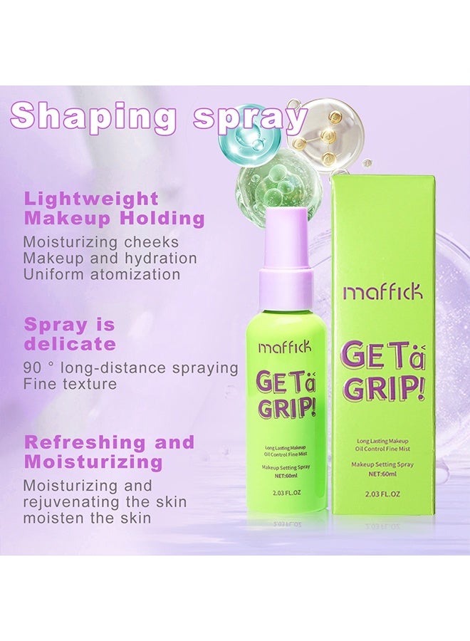 مافيك احصلي على مكياج طويل الأمد ، بخاخ تثبيت مكياج رذاذ ناعم للتحكم في الزيت ، مع بريق ناعم ، بخاخ مرطب للوجه لتثبيت المكياج وتنشيط البشرة ، يهدئ ويرطب ، جميع أنواع البشرة - Image 3