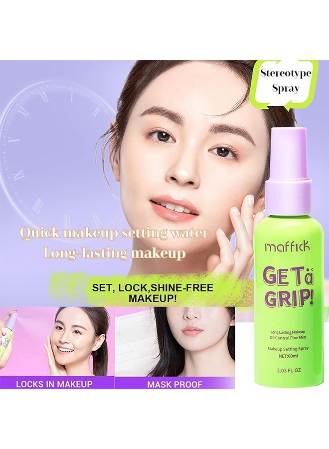 مافيك احصلي على مكياج طويل الأمد ، بخاخ تثبيت مكياج رذاذ ناعم للتحكم في الزيت ، مع بريق ناعم ، بخاخ مرطب للوجه لتثبيت المكياج وتنشيط البشرة ، يهدئ ويرطب ، جميع أنواع البشرة - Image 2