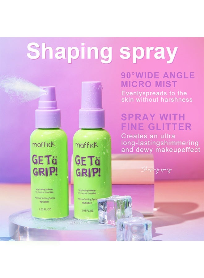 مافيك احصلي على مكياج طويل الأمد ، بخاخ تثبيت مكياج رذاذ ناعم للتحكم في الزيت ، مع بريق ناعم ، بخاخ مرطب للوجه لتثبيت المكياج وتنشيط البشرة ، يهدئ ويرطب ، جميع أنواع البشرة - Image 4