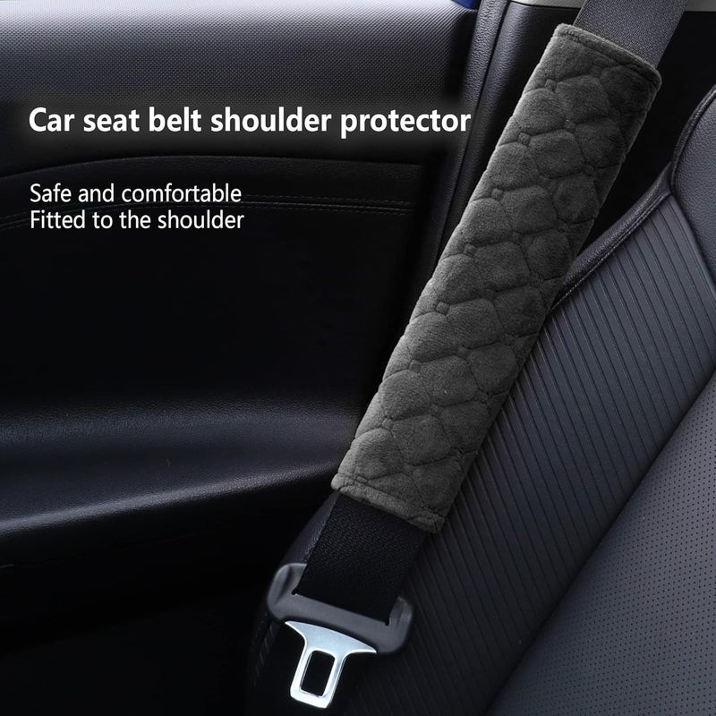 Turcee 2 PCS Auto Seatbelt Covers Soft Seat Belt Cushion,Anti-Friction for a Comfortable Driving,Car Accessories for Men/Women/Kid,Fit with All Cars and Backpacks (Black) - Image 5