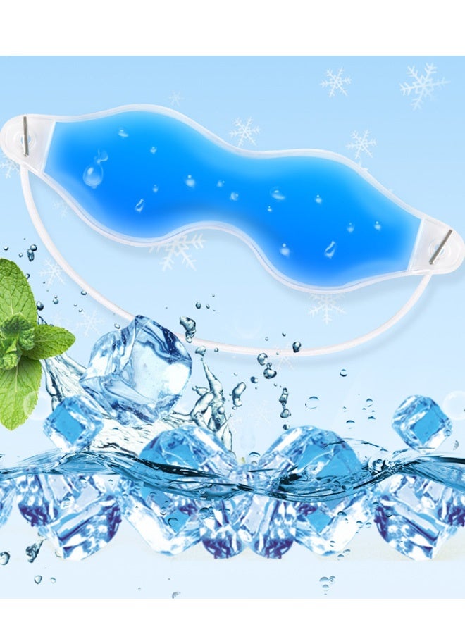 GMORO 2 Pcs Ice Packs,Hot and Cold Eye Pads,Eye Mask Eye Protection Beauty PVC Cold and Hot Compress, Reusable, Round Blue Ice Pack,Eye SPA,Small Gel Ice Pack for Heat Stroke Prevention,Skin Care  - Image 2