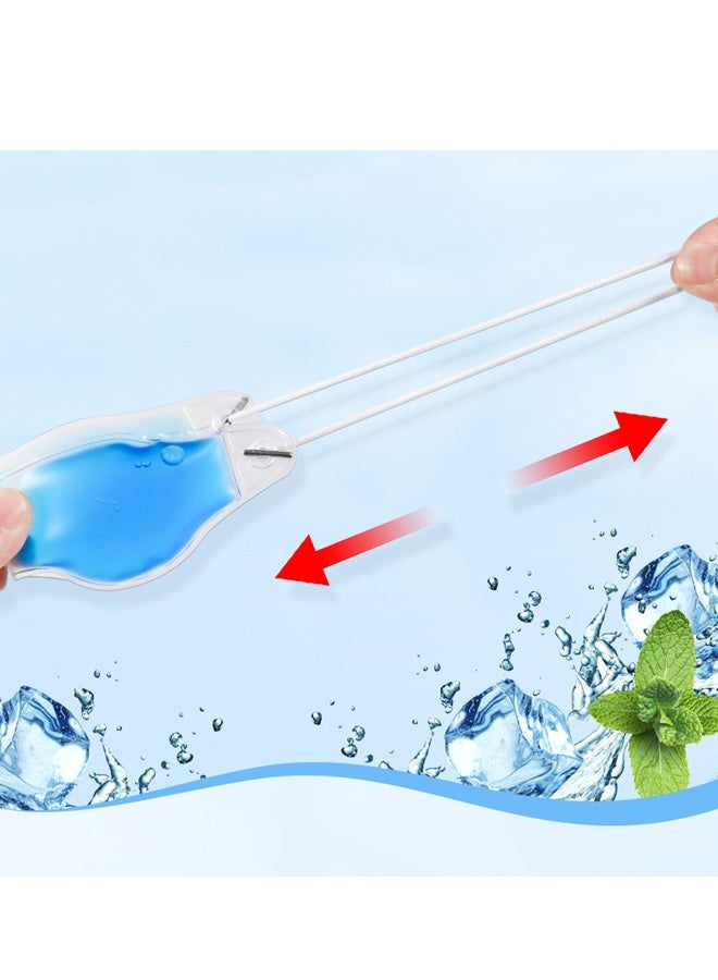 GMORO 2 Pcs Ice Packs,Hot and Cold Eye Pads,Eye Mask Eye Protection Beauty PVC Cold and Hot Compress, Reusable, Round Blue Ice Pack,Eye SPA,Small Gel Ice Pack for Heat Stroke Prevention,Skin Care  - Image 3