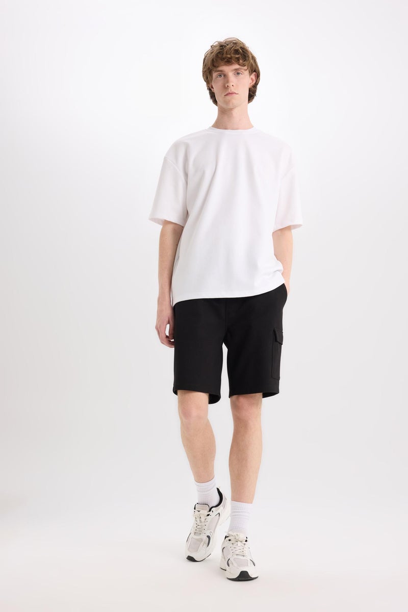 DeFacto Man Regular Fit Straight Leg Basic Cargo Shorts - Image 2