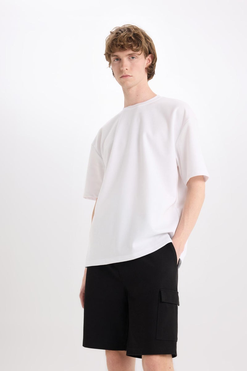 DeFacto Man Regular Fit Straight Leg Basic Cargo Shorts - Image 3