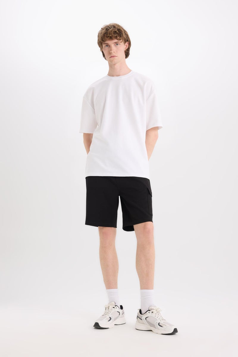 DeFacto Man Regular Fit Straight Leg Basic Cargo Shorts - Image 4