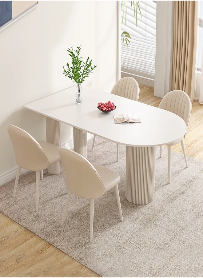 fashionhome - 1-Piece Modern Design Dining Table for Kitchen White Dining Room Table Dining Room Kitchen Living Room Leisure Coffee Table 120x60x75 cm - Image 1
