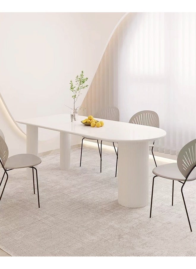 fashionhome - 1-Piece Modern Design Dining Table for Kitchen White Dining Room Table Dining Room Kitchen Living Room Leisure Coffee Table 120x60x75 cm - Image 1