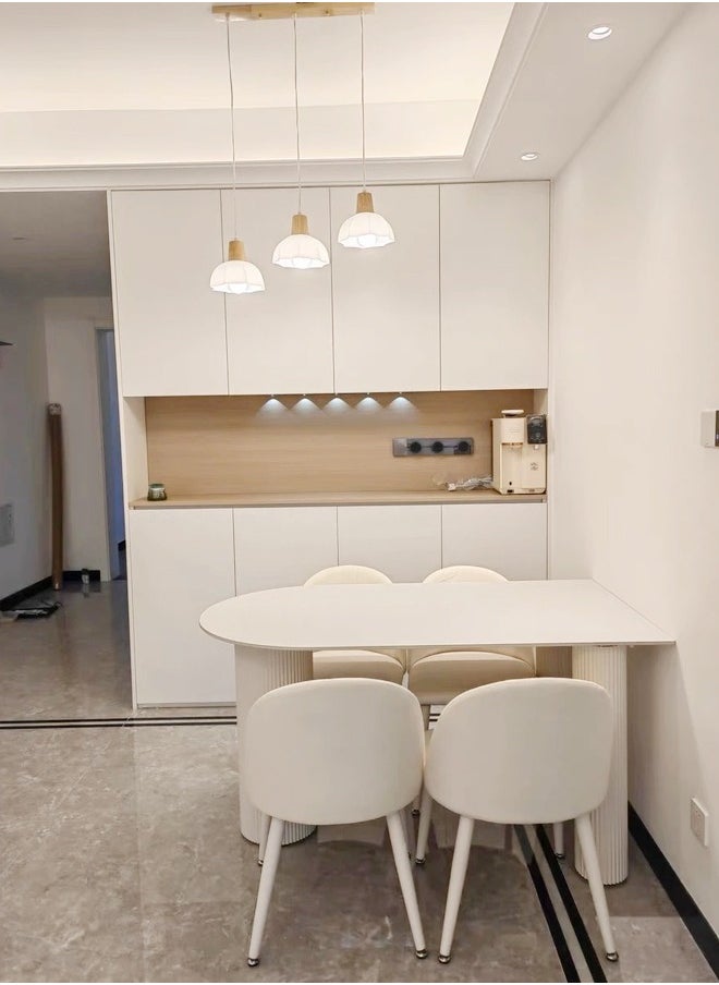 fashionhome - 1-Piece Modern Design Dining Table for Kitchen White Dining Room Table Dining Room Kitchen Living Room Leisure Coffee Table 120x60x75 cm - Image 1