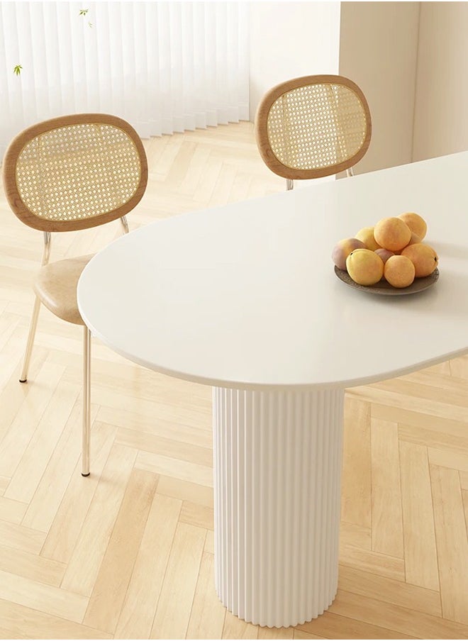 fashionhome - 1-Piece Modern Design Dining Table for Kitchen White Dining Room Table Dining Room Kitchen Living Room Leisure Coffee Table 120x60x75 cm - Image 1