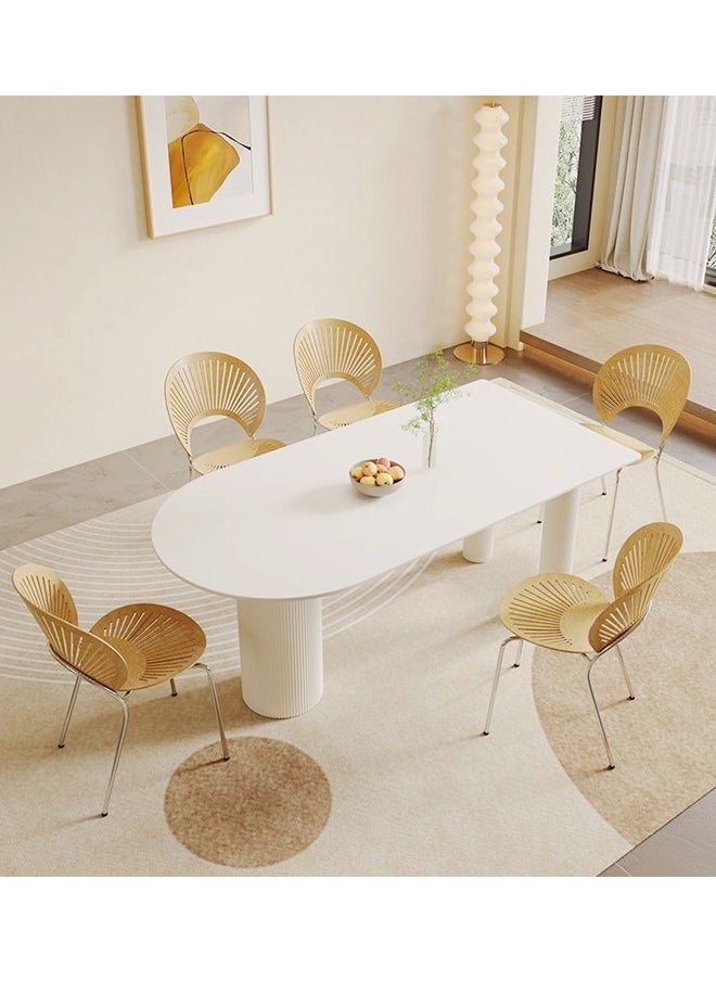 fashionhome - 1-Piece Modern Design Dining Table for Kitchen White Dining Room Table Dining Room Kitchen Living Room Leisure Coffee Table 120x60x75 cm - Image 1