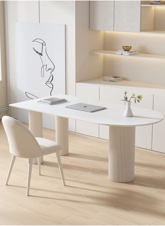 fashionhome - 1-Piece Modern Design Dining Table for Kitchen White Dining Room Table Dining Room Kitchen Living Room Leisure Coffee Table 120x60x75 cm - Image 1