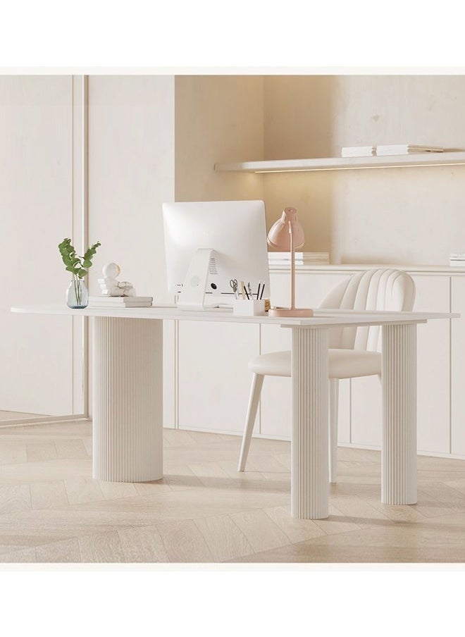 fashionhome - 1-Piece Modern Design Dining Table for Kitchen White Dining Room Table Dining Room Kitchen Living Room Leisure Coffee Table 120x60x75 cm - Image 1