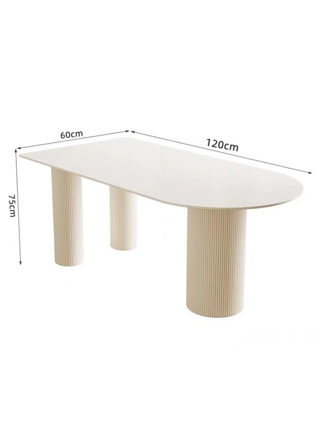 fashionhome - 1-Piece Modern Design Dining Table for Kitchen White Dining Room Table Dining Room Kitchen Living Room Leisure Coffee Table 120x60x75 cm - Image 1