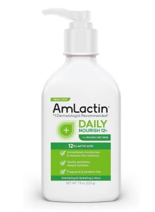 AmLactin Daily Moisturizing Body Lotion, 7.9 Ounce (Pack of 1) Bottle, Paraben Free - Image 1
