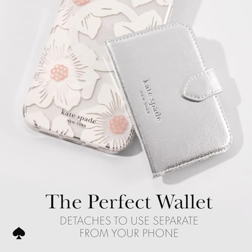 kate spade new york Morgan MagSafe Wallet/Card Holder for Phone, Metallic Silver, Lightweight - Image 2