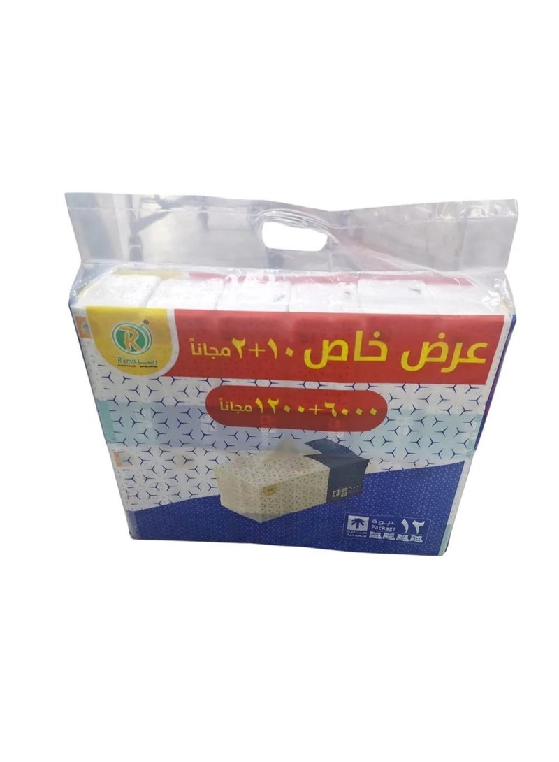 Rema Tissues 600 Sheets – Pack of 12 Single Packs
