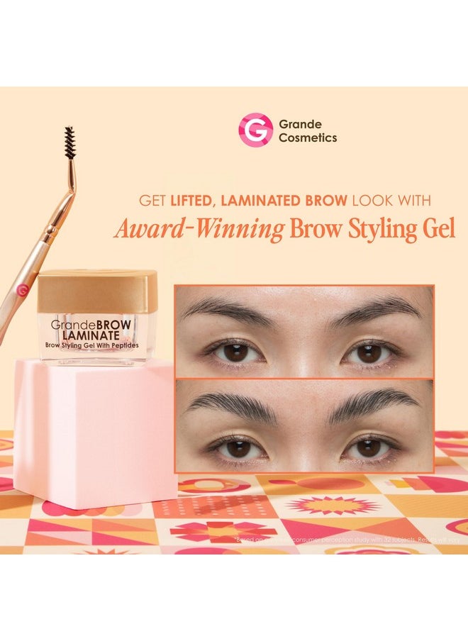 Grande Cosmetics Grande Cosmetics Brow Lamination Gel | DIY Eyebrow Lamination | Shapes, Sculpts & Sets With 12-Hour Hold | Conditions & Nourishes For Healthier Looking Brows  - Image 2