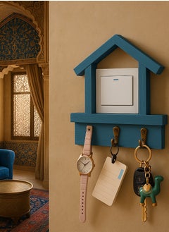 B NEW Wood Wall Switch Frame with Key & Watch Organizer, Minimalist Home Decor  for Keys, Watches, Bracelets, Necklaces, and Accessories ﻿  - Image 2