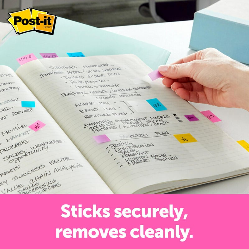 Post-it Message Sign Here Flags, 30/Dispenser, 4 Dispensers/Pack, .47 in Wide, Assorted Colors (684-SH) - Image 4
