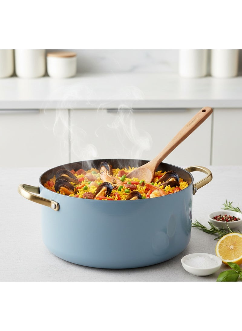 Greenpan 11-Piece Jewel Pro Collection Ceramic Nonstick Cookware Set – PFAS-Free, Healthy Non-Toxic Pots & Pans, Stay-Cool Handles, Oven Safe, Induction Compatible, Dishwasher Safe Blue - Image 4