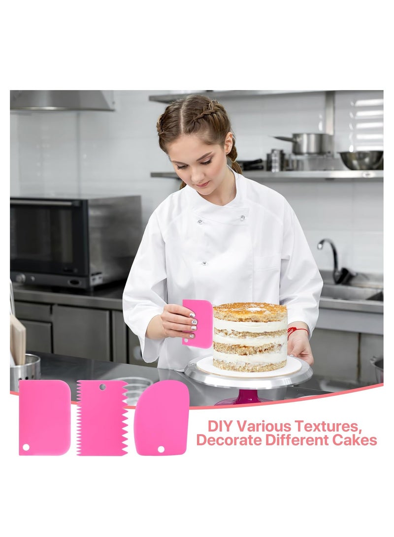 KASTWAVE Icing Decoration Gun Set, Stainless Steel Dessert Decorating Syringe, Cake Decorating Gun, Cupcake Piping Kit with 6 Icing Nozzles, 3 Cream Scraper, 2 Offset Spatula, 2 Nozzle Brush for Kitchen Baking - Image 2