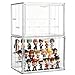 Attelite Acrylic Display Case for Collectibles 3 Tier Figure Display Cases with 2 Movable Dividers Clear Stackable Display Box Showcase with Magnetic Door for Action Figures - Image 3