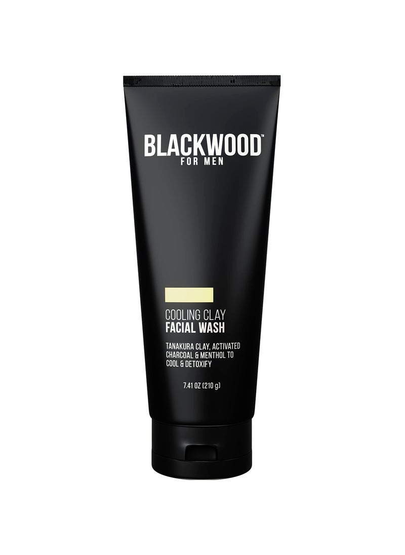 Blackwood For Men Blackwood For Men Cooling Clay Face Wash - Activated Charcoal, Menthol, & Tanakura Clay Cleanser & Mask for Deep Cleansing & Acne Treatment - Sulfate Free, Paraben Free, & Cruelty Free (7.41 oz) 