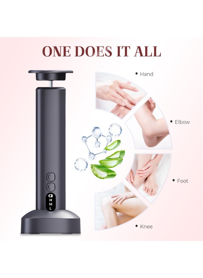 Bukela Electric Foot Callus Remover, Upgrade 2 in 1 Electric Foot File with Grinder Heads, Adjustable Foot Sander Pedicure Tools for Feet Dead Skin with Display and Base (White) - Image 5