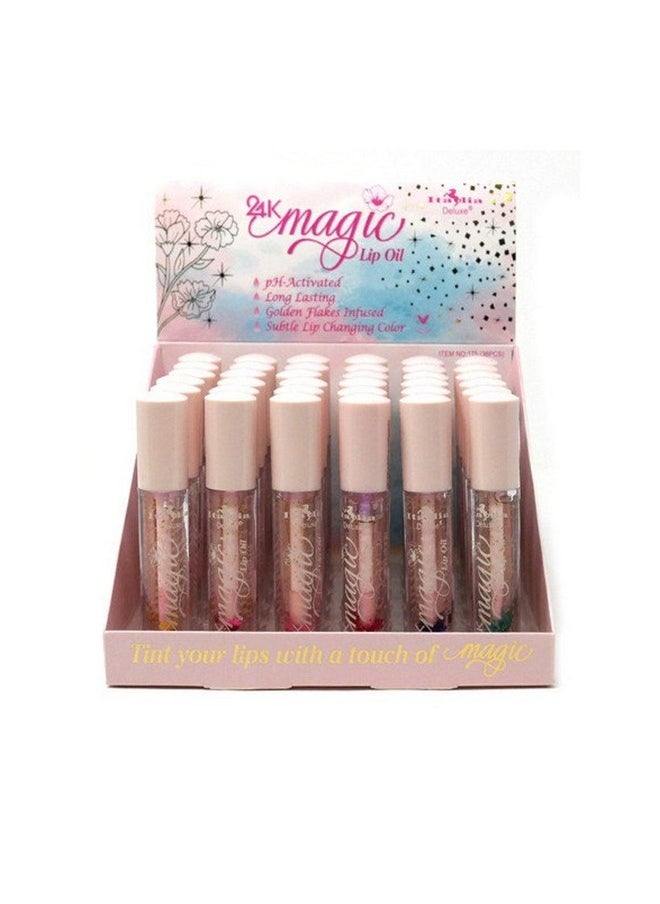 Italia Deluxe - 24K Magic Lip Oil ; Lip Gloss 6 Pcs - Image 1